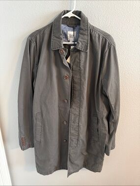 NWT GAP Men’s Charcoal Gray Trench Coat